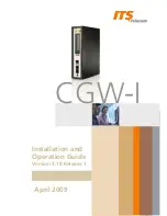 Предварительный просмотр 1 страницы ITS Telecom CGW-I Installation And Operation Manual