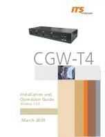 ITS Telecom CGW-T4 Installation And Programming Manual preview