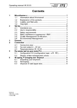 Предварительный просмотр 2 страницы ITS Telecom VK 30.03 Operating Manual