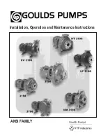 Preview for 1 page of ITT Industries Goulds Pumps 3196 Installation, Operation And Maintenance Instructions