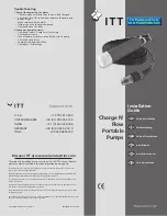 ITT Charge N' Series Installation Manual предпросмотр