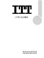 ITT CTV 21-50ST User Manual предпросмотр