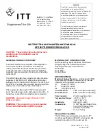 ITT GFH45 Instruction And Maintenance Manual preview