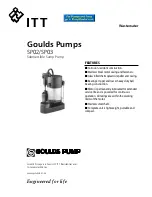 Предварительный просмотр 1 страницы ITT Goulds Pump SP02 Manual