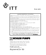 Предварительный просмотр 28 страницы ITT Goulds Pump SP02 Manual