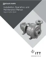 Предварительный просмотр 1 страницы ITT Goulds Pumps CV 3196 i-FRAME Installation, Operation And Maintenance Manual