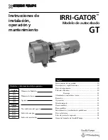 Предварительный просмотр 9 страницы ITT Goulds Pumps IRRI-GATOR GT07 Installation And Operation Manual