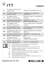 ITT Lowara Ecocirc auto Series Installation And Operating Instructions Manual preview