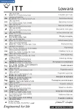 ITT Lowara TLC Series Operating Manual предпросмотр