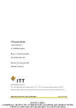 Предварительный просмотр 27 страницы ITT PS-00055-CU Operating Instructions Manual