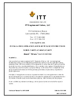 ITT Skotch Trifecta T4405F Installation, Operation And Maintenance Instructions предпросмотр