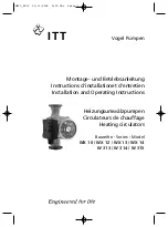 Предварительный просмотр 1 страницы ITT W 313 Series Installation And Operating Instructions Manual