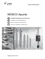 ITT WEDECO Aquada Installation And Maintenance Instructions Manual предпросмотр