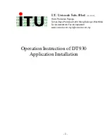 ITU DT930 Operation Instruction Manual preview