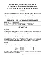 Preview for 3 page of ITW Food Equipment Group CHALLENGER XL Series CCT12 Installation & Operation Manual