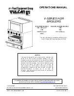 ITW Food Equipment Group VULCAN V Series Operation Manual предпросмотр