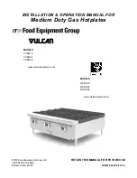 Preview for 1 page of ITW Food Equipment Group Vulcan VCRH12 Installation & Operation Manual