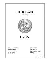 ITW LOVESHAW LITTLE DAVID LD7D/M Owner'S Manual preview