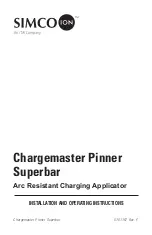 ITW Simco-Ion Chargemaster Pinner Superbar Installation And Operating Instructions Manual preview