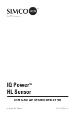 ITW SIMCO ION IQ Power HL Sensor Installation And Operating Instructions Manual preview