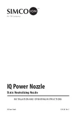 ITW Simco Ion IQ Power Nozzle Installation And Operating Instructions Manual предпросмотр