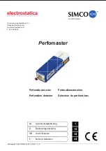 ITW SIMCO ION Perfomaster User Manual предпросмотр