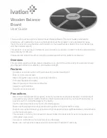 Preview for 1 page of Ivation Wooden Balance Board User Manual