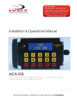 IVDT AC5-OS V1.25 Series Installation & Operational Manual предпросмотр