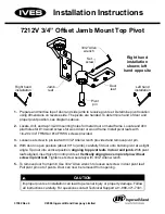 Ives Offset Jamb Mount Top Pivot 7212V Installation Instructions preview