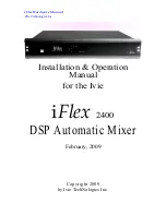 Preview for 1 page of IVIE iFlex 2400 Installation & Operation Manual