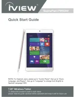 Предварительный просмотр 1 страницы IVIEW SupraPad i785QW Quick Start Manual