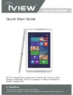 Preview for 1 page of IVIEW SupraPad i800QW Quick Start Manual