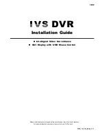 IVS S9353 Installation Manual предпросмотр