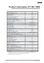 Предварительный просмотр 47 страницы IVT 495 TWIN Manual To Installation, Commissioning And Maintenance