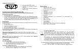 Preview for 2 page of IVT PL-850-3W Instruction Manual