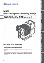 Preview for 1 page of IWAKI PUMPS EWN-WCL Instruction Manual