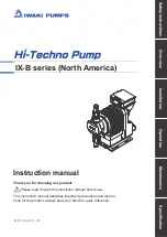 IWAKI PUMPS Hi-Techno IX-B Series Instruction Manual preview