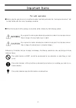 Preview for 3 page of IWAKI TC-X400A M Series Operation Manual