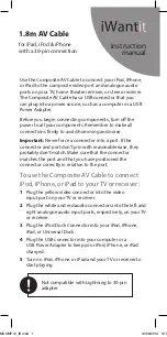 Preview for 1 page of iWantit Composite AV Instruction Manual