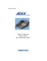 Предварительный просмотр 1 страницы Iwatsu ADIX APS Omega-Phone Digital Multiline series Quick Reference Manual