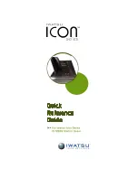 Iwatsu Icon IX-5800 Quick Reference Manual preview