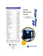 Предварительный просмотр 1 страницы Iwatsu Omega-Phone 924 Quick Reference Manual