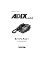 Iwatsu Omega-Phone ADIX APS Owner'S Manual предпросмотр