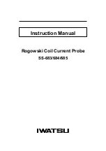 Iwatsu Rogowski Coil Current Probe Instruction Manual preview