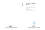 IWC Schaffhausen 3767 Operating Instructions Manual preview