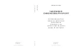 iwc INGENIEUR CHRONOGRAPH SPORT Operating Instructions Manual preview