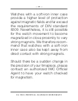 Preview for 28 page of iwc IW3921 Operating Instructions Manual