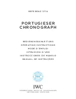 iwc Portuguese chronograph Operating Instructions Manual preview