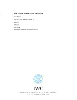 Preview for 1 page of iwc PORTUGUESE MINUTE REPEATER Operating Instructions Manual