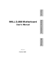 IWILL Motherboard DJ800 User Manual preview